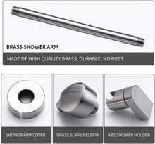 将图片加载到图库查看器，Shower System, Ceiling Shower Faucet Set for Bathroom with High Pressure 8&quot; Rain Shower head and 3-Setting Handheld Shower Head Set, Pressure Balance Valve with Trim and Diverter, Brushed Nickel
