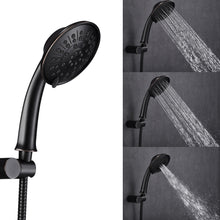 将图片加载到图库查看器，Shower System, Wall Mounted Shower Faucet Set for Bathroom with High Pressure 8&quot; Rain Shower head and 3-Setting Handheld Shower Head Set, Oil Rubbed Bronze (Rough in Valve Included)
